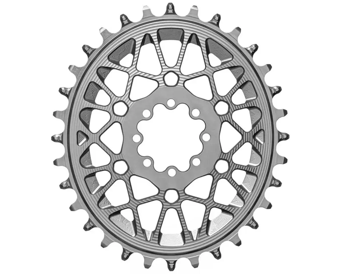 Absolute Black SRAM T-Type Oval 8-Blot Direct Mount Chainring (Titanium Grey) (Single) (30T) (3mm Offset/Boost)